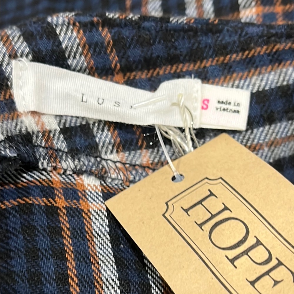 Clearance!⚠️NWT Lush Blue, Orange, and White Mini Wrap Skirt, SzSm